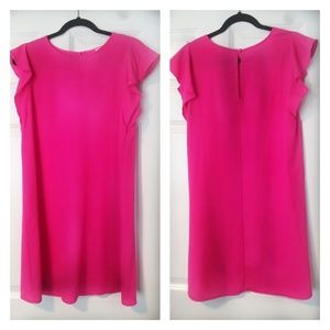 Flutter Sleeve Shift Dress